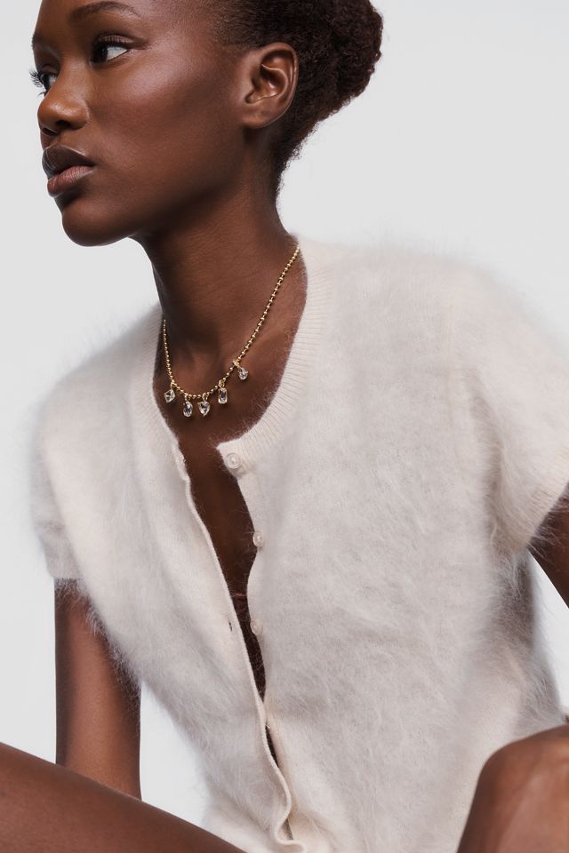By Anthropologie Marquise Bezel Necklace #1