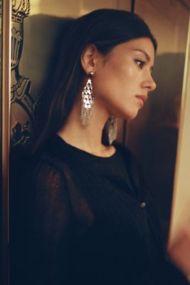 By Anthropologie Chainmail Drop Earrings