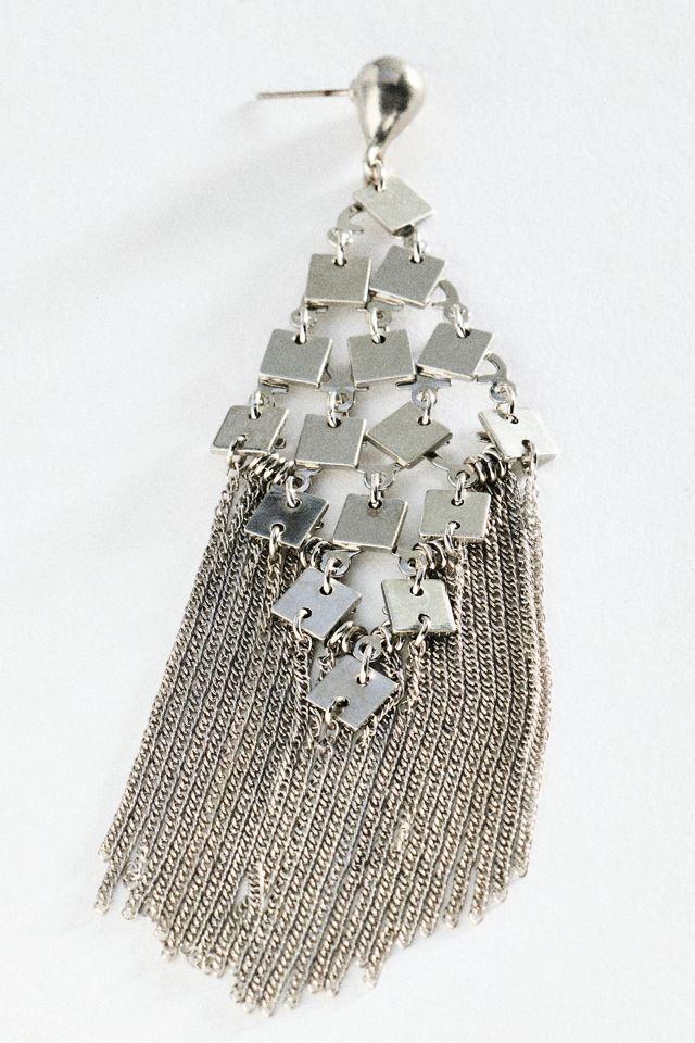 By Anthropologie Chainmail Drop Earrings #2