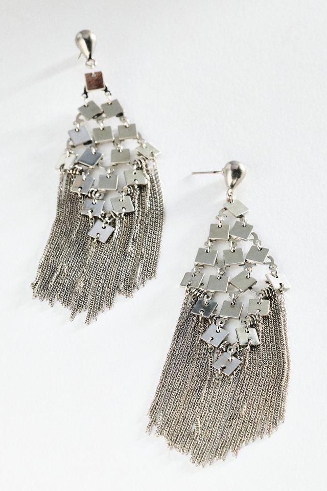By Anthropologie Chainmail Drop Earrings #1
