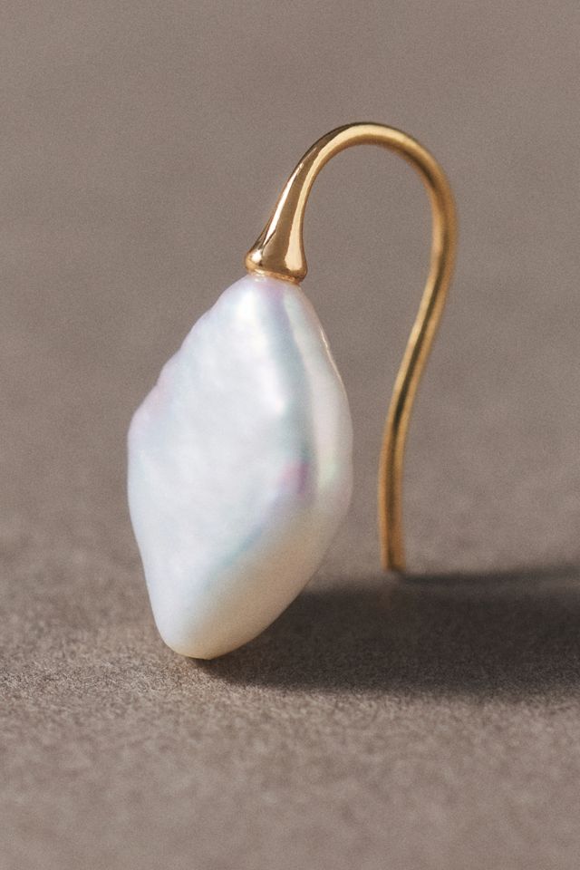 By Anthropologie Pearl Fremch Hook Earrings #1