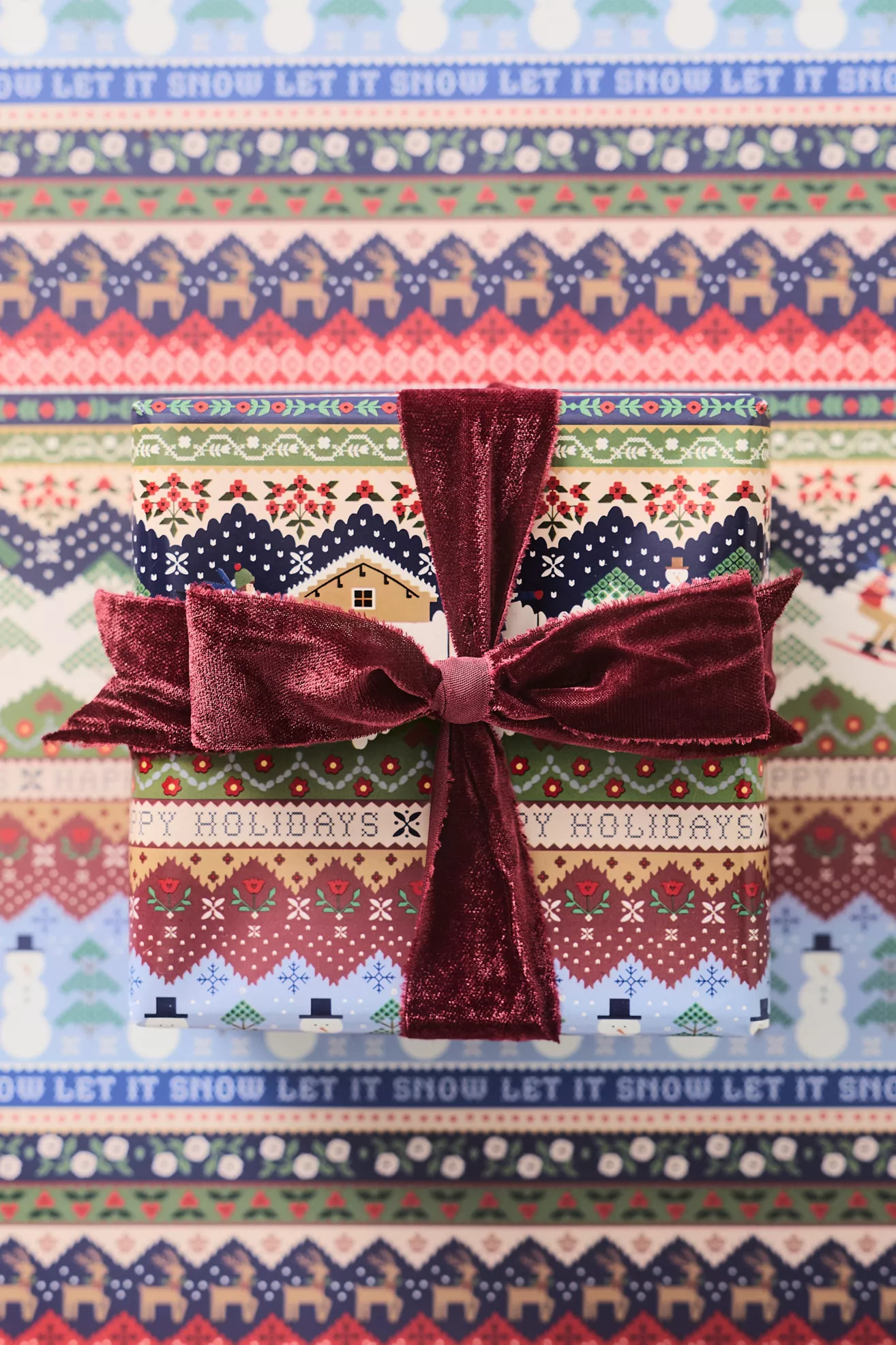 Printed Icon Holiday Wrap Rolls, Set of 2 - thumbnail 5