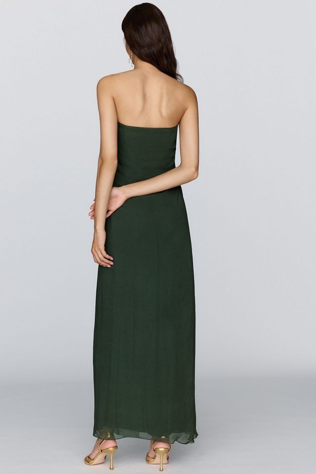 Geisha Designs Strapless Chiffon Maxi Dress #3