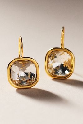 By Anthropologie Cushion Bezel French Hook Earrings