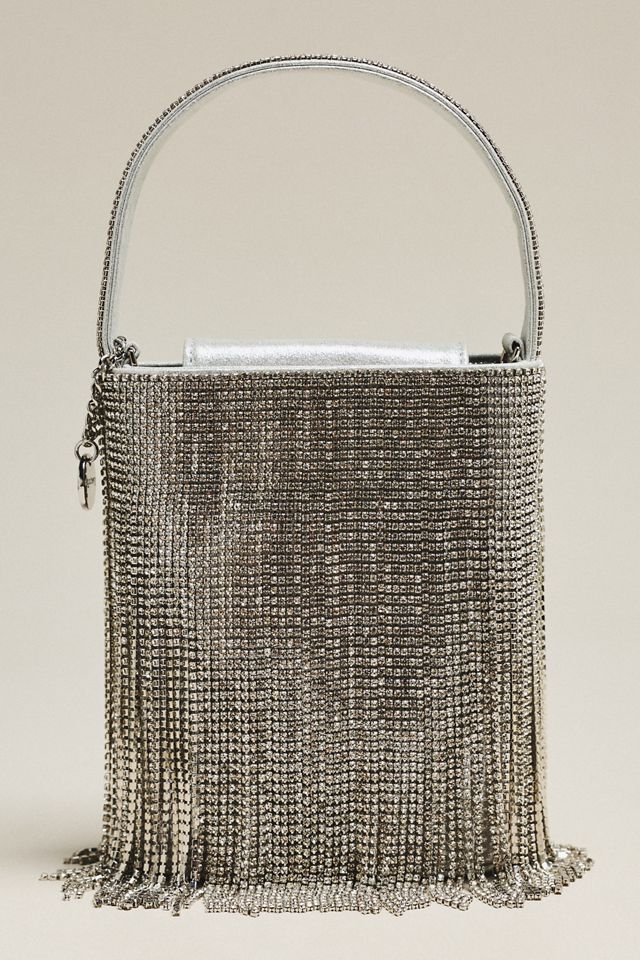 Olga Berg Billie Crystal Fringed Bag #1