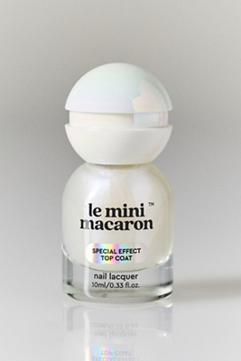 Le Mini Macaron Le Sweet Satin Pearl Top Coat In White