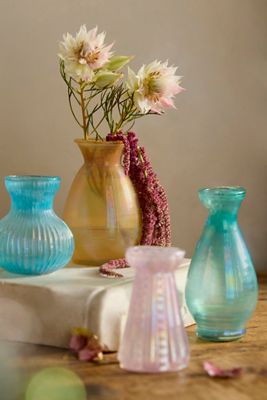 Kaleidoscope Glass Bud Vases, Set of 4