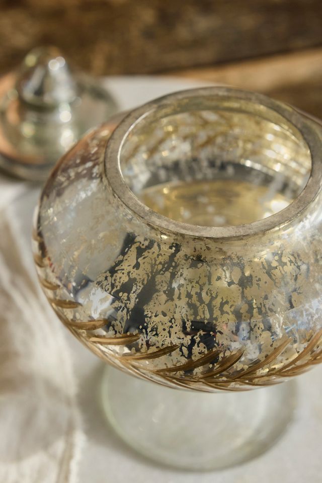 Footed Mercury Glass Jar #2