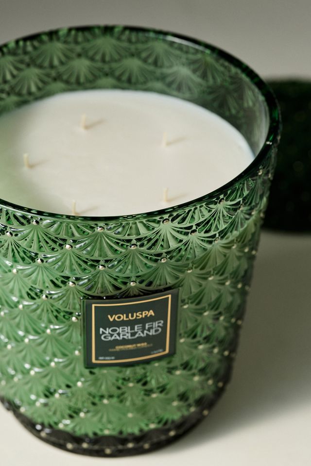 Voluspa Woody Noble Fir 5-Wick Hearth Glass Candle #1