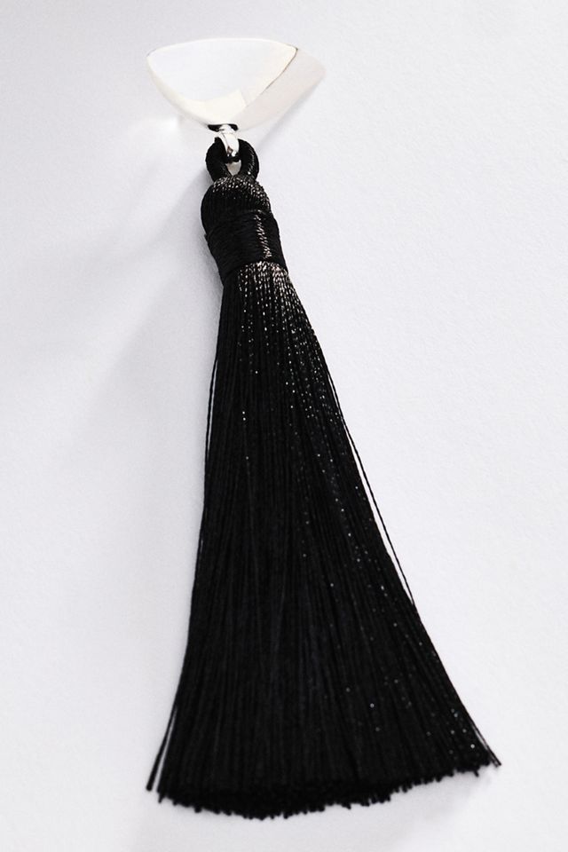 Lady Grey Tassel Drop Earrings #1