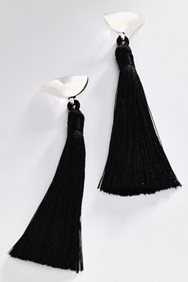 Lady Grey Tassel Drop Earrings