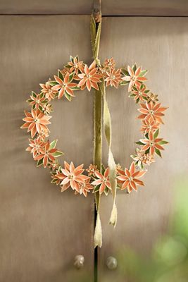 Poinsettia Iron Wreath