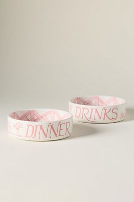 For Pete's Sake Pottery Dinner & Drinks Cat Bowl Set