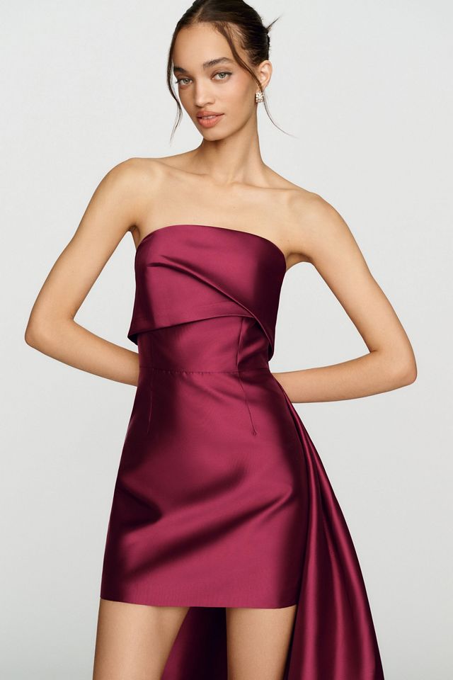 Hutch Strapless Train Mini Dress | Anthropologie