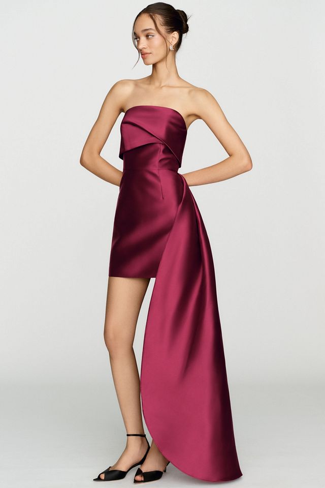 Hutch Strapless Train Mini Dress | Anthropologie