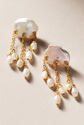 Adorn Pili Thunderstorm Pearl Drop Earrings | Anthropologie