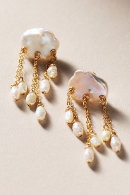 Adorn Pili Thunderstorm Pearl Drop Earrings