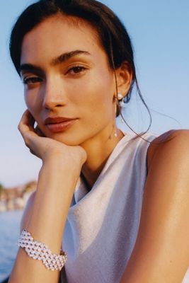 Adorn Pili Juls Fine Pearl Stud Earrings