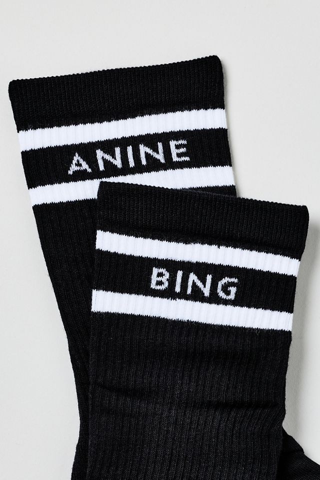 Anine Bing Sully Sporty Crew Socks #1