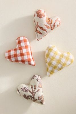 Heart French Lavender Sachets, Set of 4