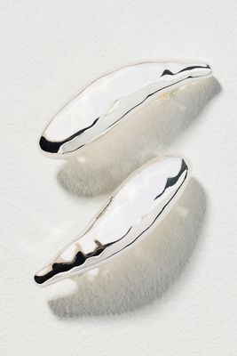 Ettika Liquid Luxe Silver Barrette, Set of 2