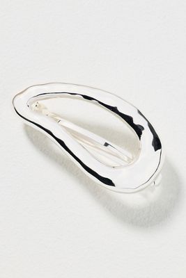 Ettika Liquid Wave Silver Hair Barrette