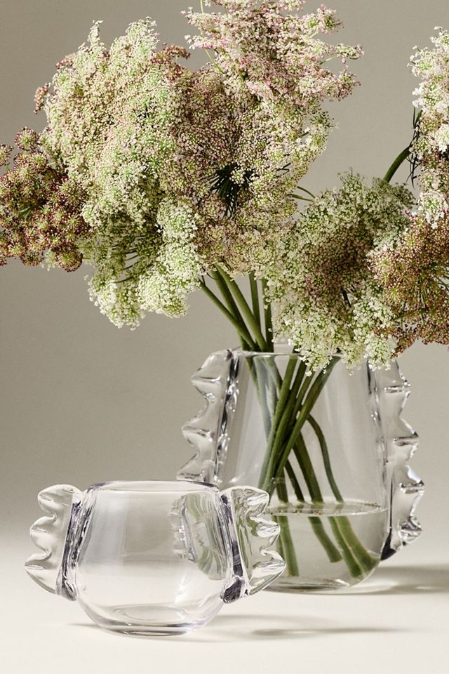 Winged Pressed Glass Vase #1