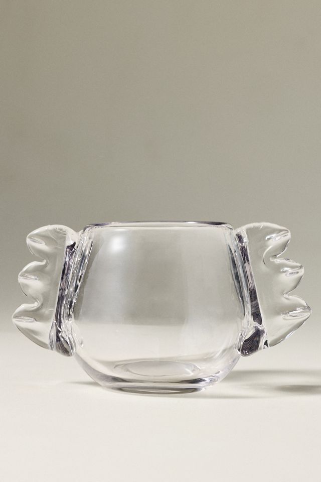 Winged Pressed Glass Vase #2