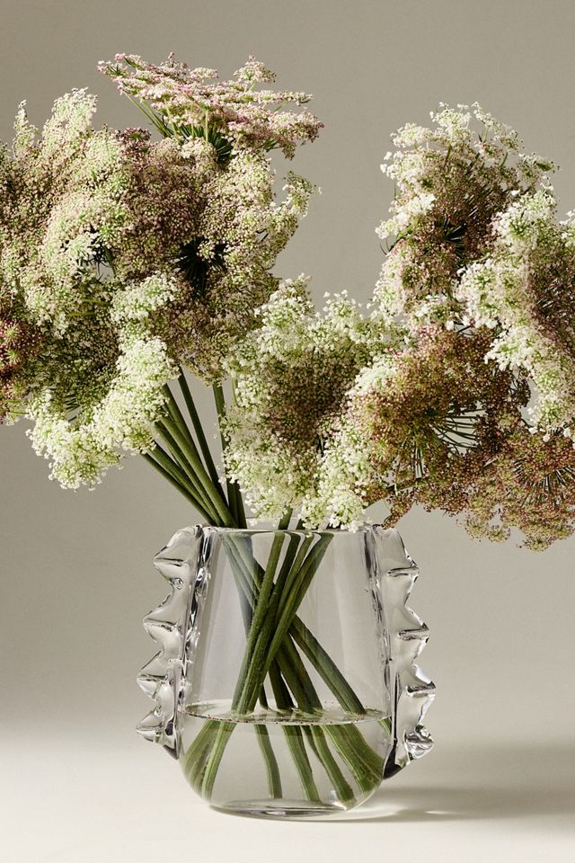 Winged Pressed Glass Vase #1