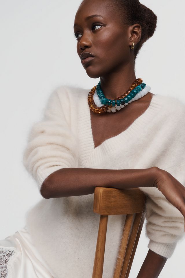 By Anthropologie Bowie Necklace, Small Beads #4