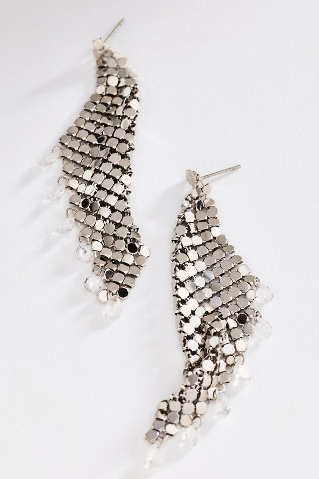 By Anthropologie Chainmail Drop Earrings #1