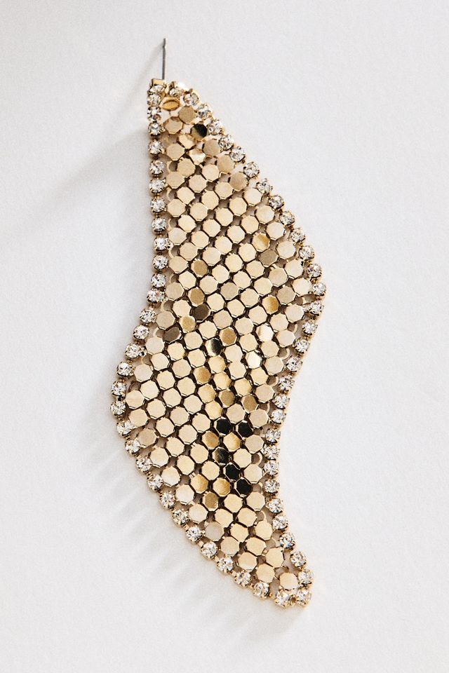 By Anthropologie Border Chainmail Drop Earrings #1