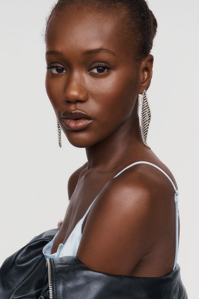 By Anthropologie Border Chainmail Drop Earrings #2