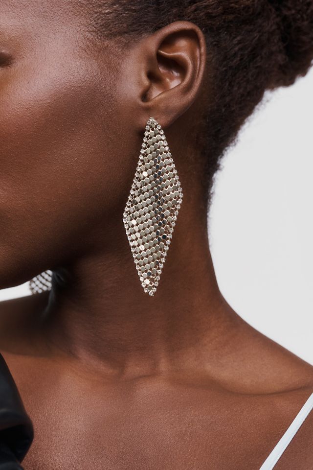 By Anthropologie Border Chainmail Drop Earrings #1