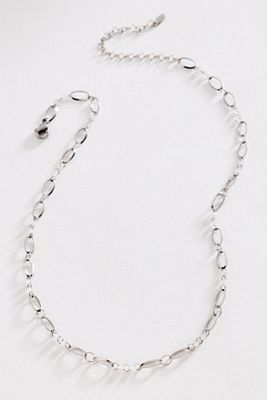 By Anthropologie Delicate Crystal Paperclip Chain Necklace
