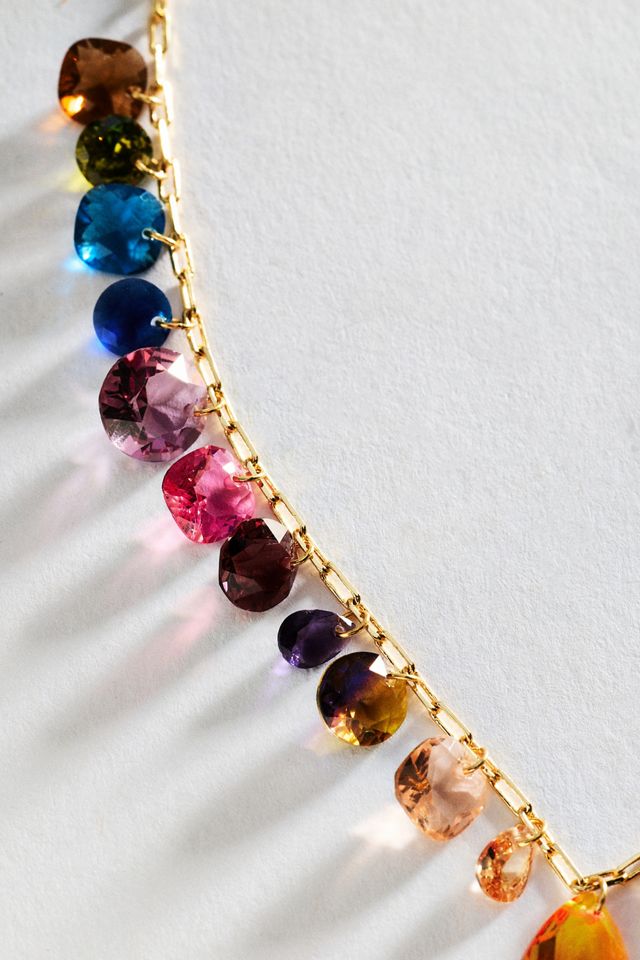 By Anthropologie Floating Crystal Necklace #1