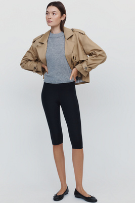 Commando Neoprene Capri Leggings In Black