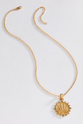 Jane Win Strong Petite Embellished Coin Necklace