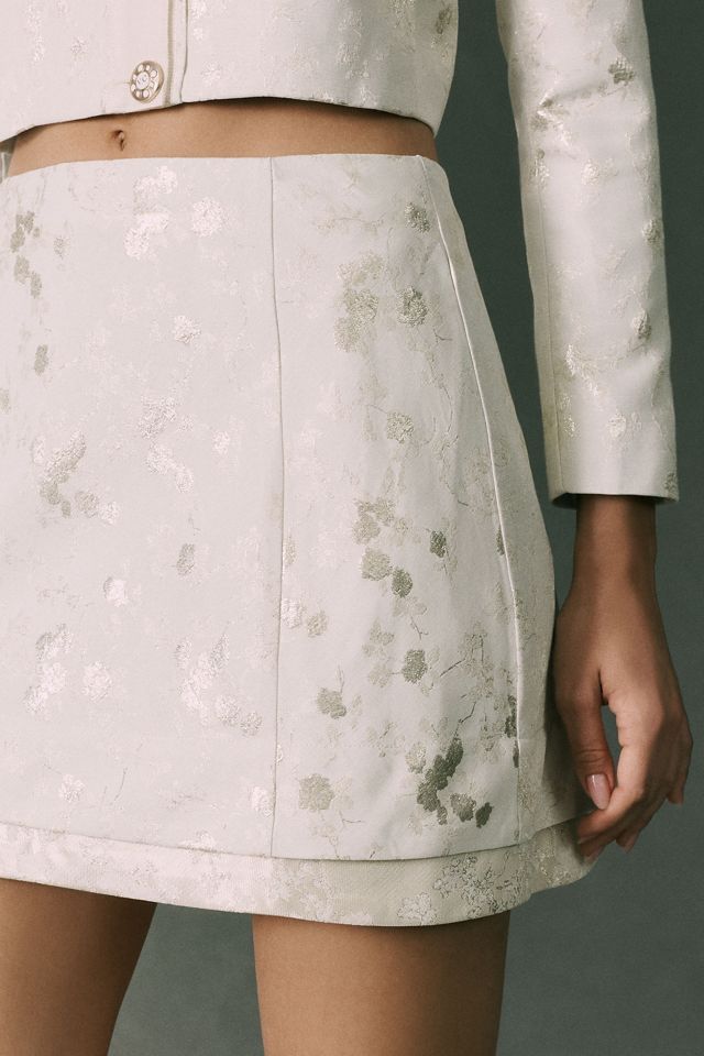 V. Chapman Finnian Brocade Mini Skirt #1