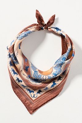 Maison Lecomte Flament Equestrian 100% Silk Scarf