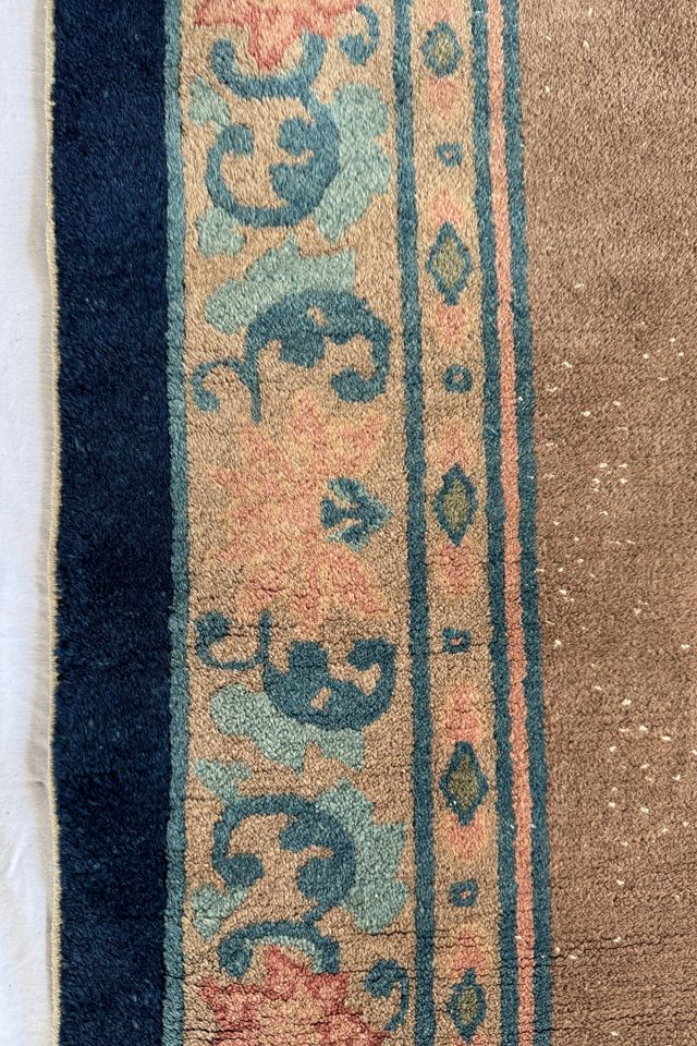Blue Parakeet Rugs  Oval Art Deco Chinese Rug No. 3707 #2
