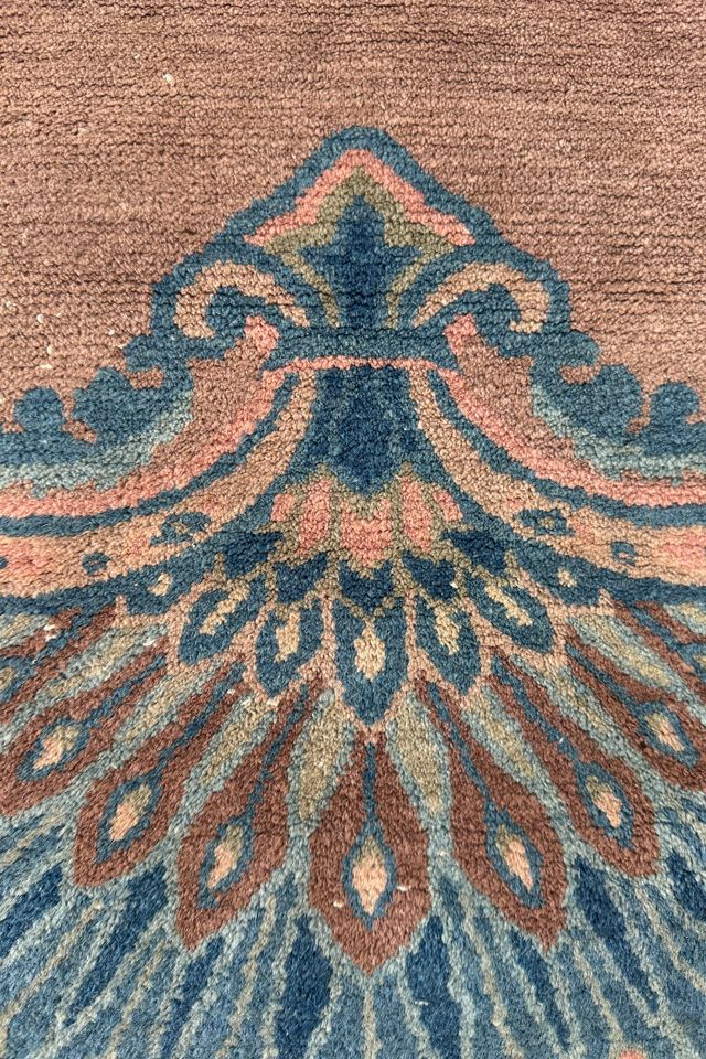 Blue Parakeet Rugs  Oval Art Deco Chinese Rug No. 3707 #3