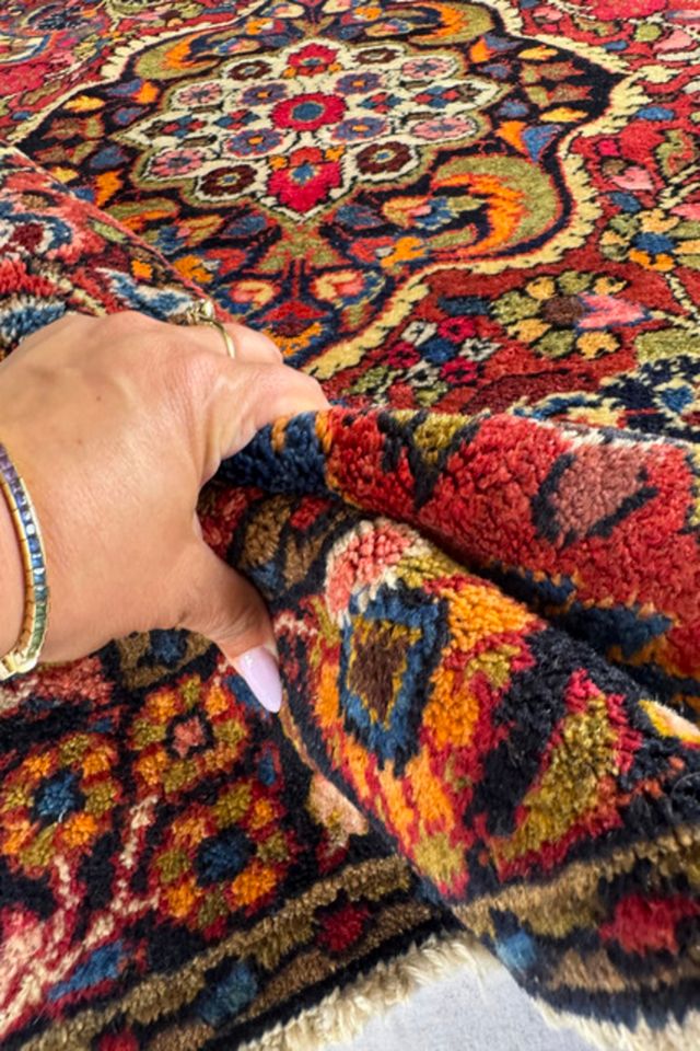 Blue Parakeet Rugs Antique Persian Rug No. 4078 #3