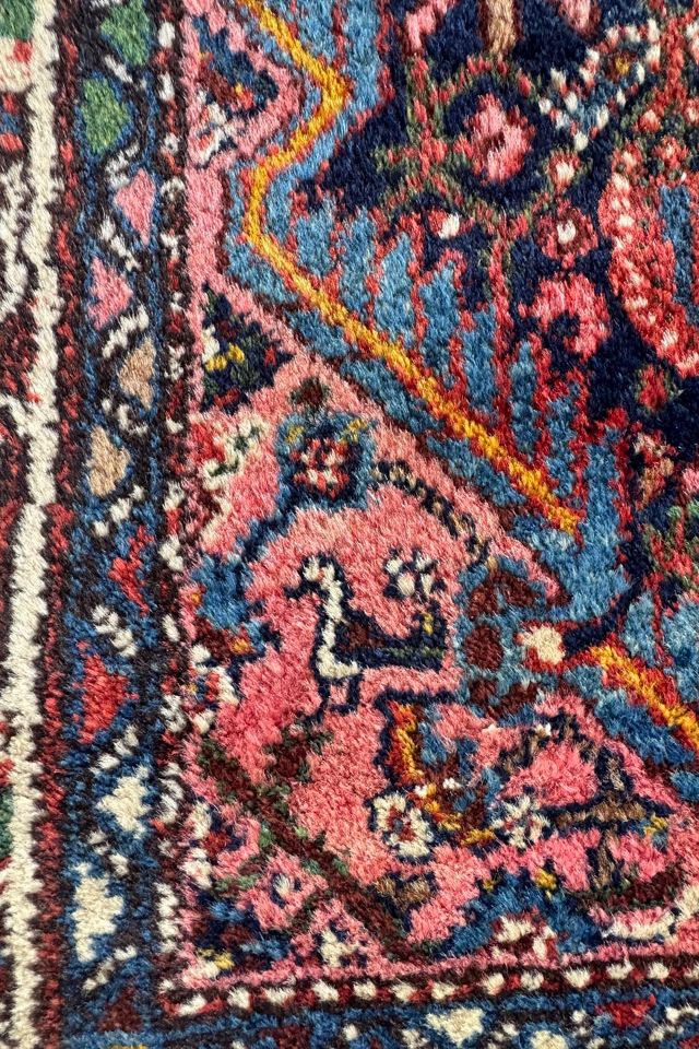 Blue Parakeet Rugs Antique Persian Rug No. 4368 #2