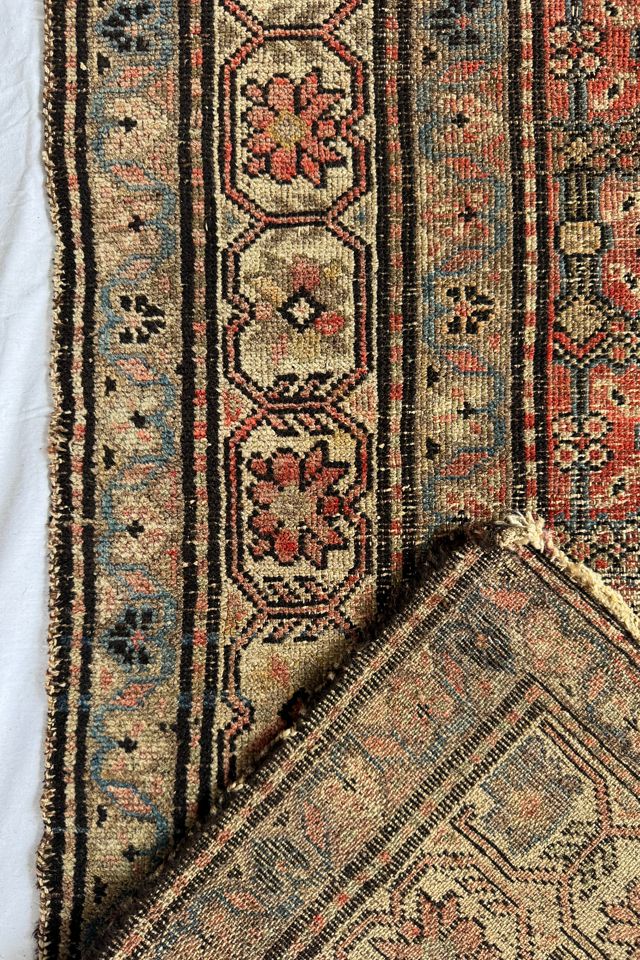 Blue Parakeet Rugs Worn Antique Persian Rug No. 3034 #3