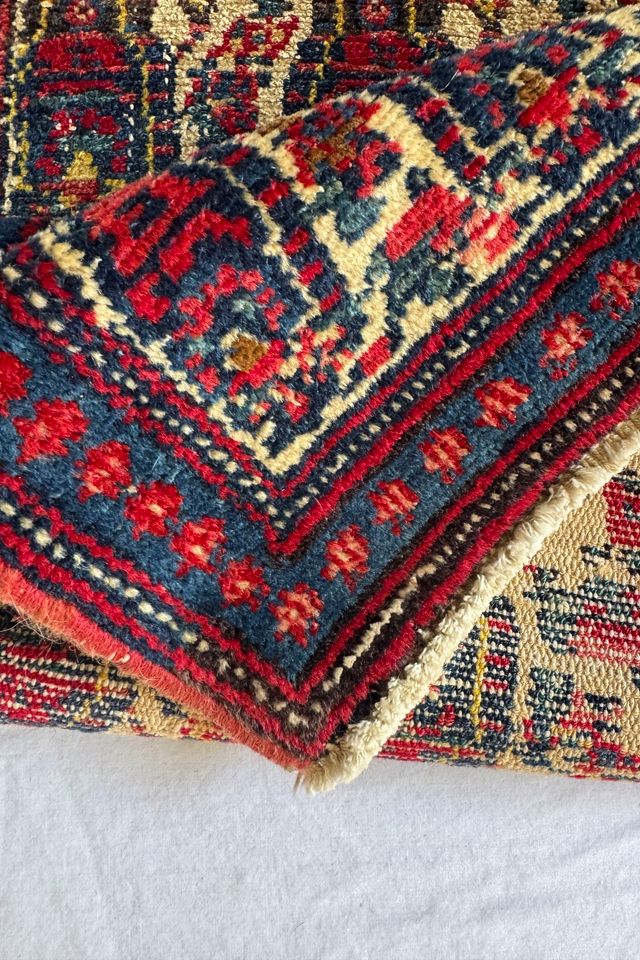 Blue Parakeet Rugs Antique Persian Rug No. 3479 #4