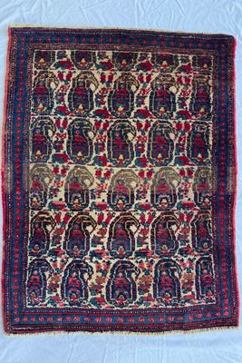 Blue Parakeet Rugs Antique Persian Rug No. 3479