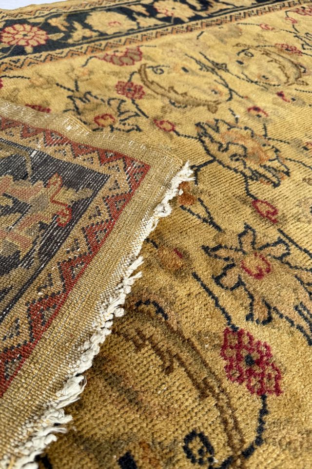 Blue Parakeet Rugs Vintage Turkish Rug No. 3851 #4