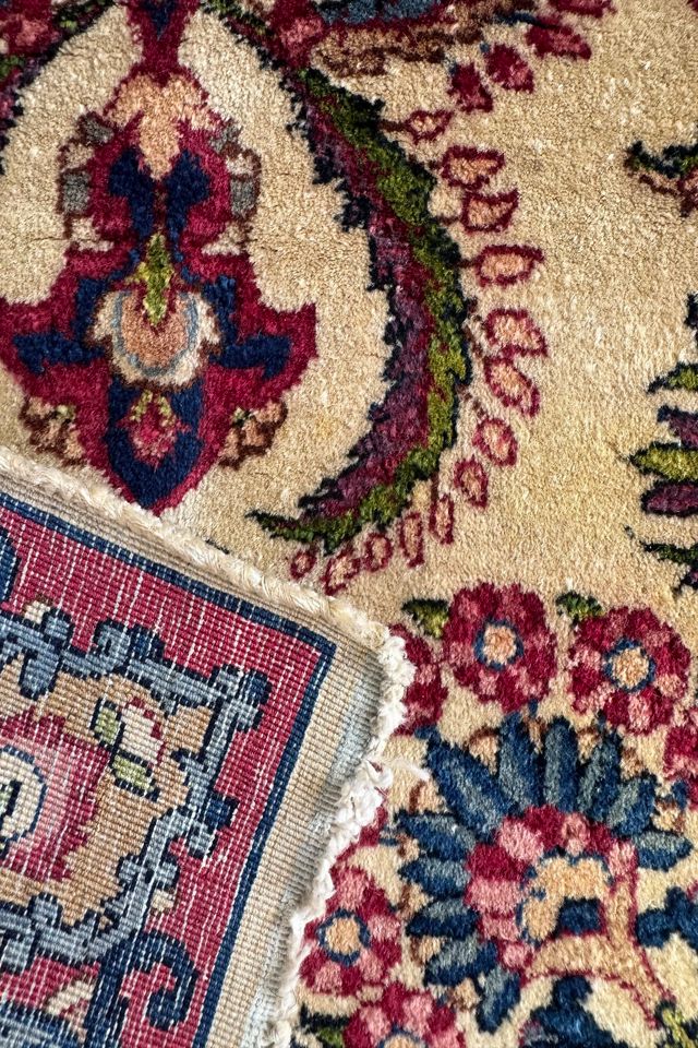 Blue Parakeet Rugs Antique Persian Rug No. 4174 #4
