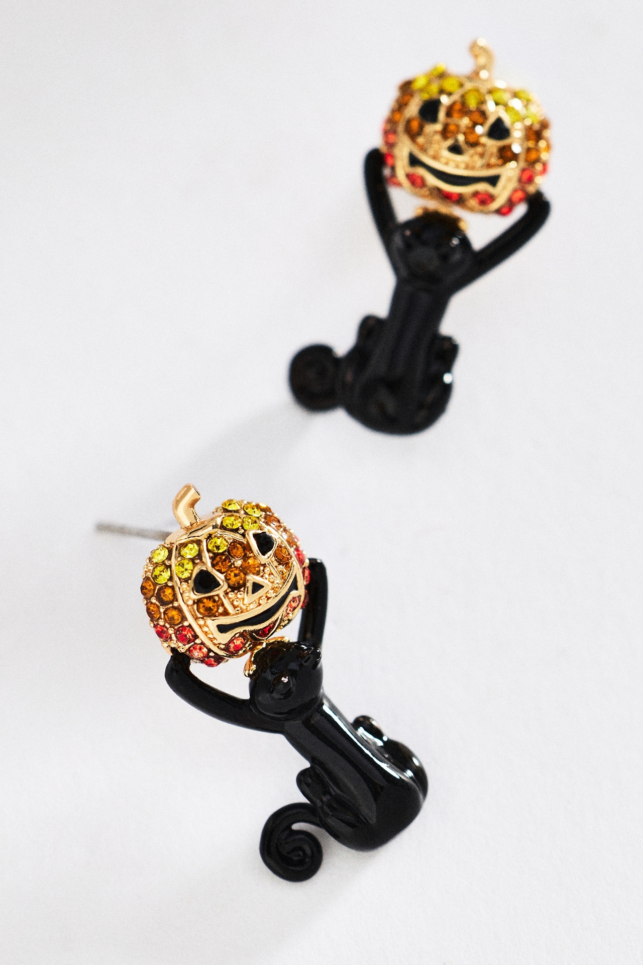 BaubleBar Pumpkin Cat Earrings